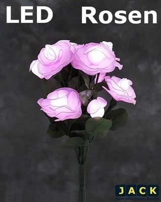 BLUME ROSEN ROSA ♥ 9 LED´s ♥ LICHTERKETTE ♥ 3397 340